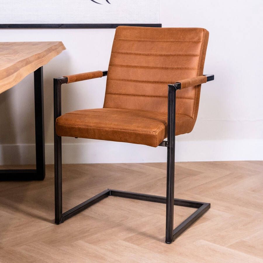 Towerliving Eetkamerstoel Rocca Cognac Bull