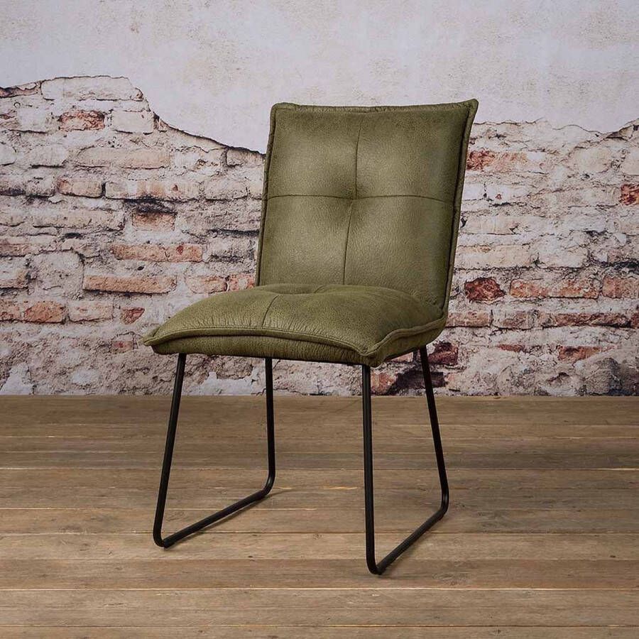 Towerliving Eetkamerstoel Seda Fabric Cherokee Groen