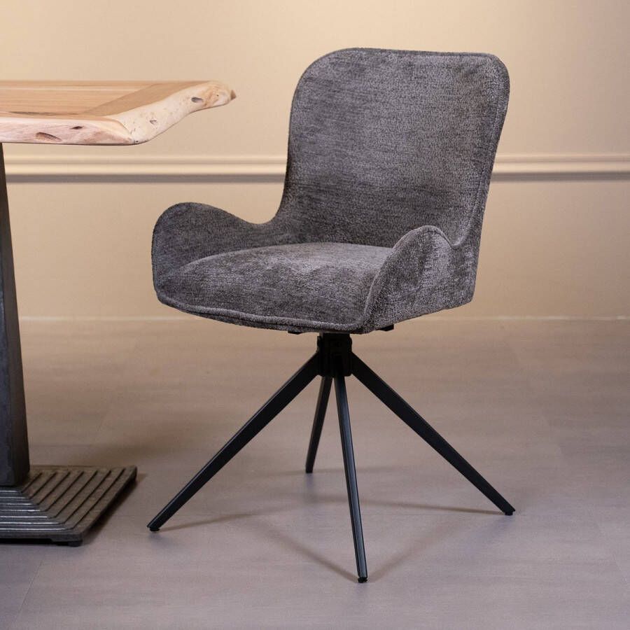 Towerliving Eetkamerstoel Sora Grijs Stof
