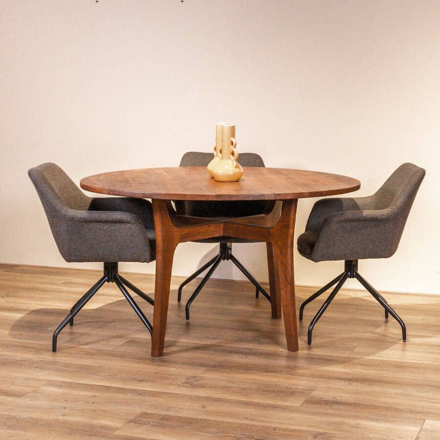 Towerliving Eettafel Falcone Walnoot Acaciahout