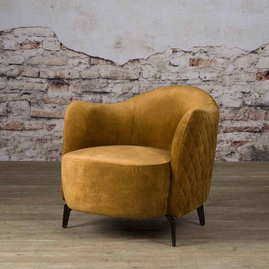 Towerliving Fauteuil Bondo Velvet Goud