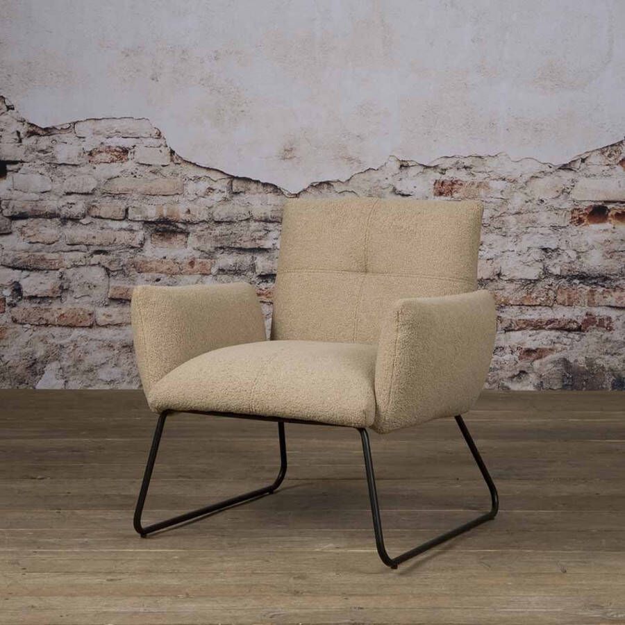 Towerliving Fauteuil Dante Teddy Lichtbruin