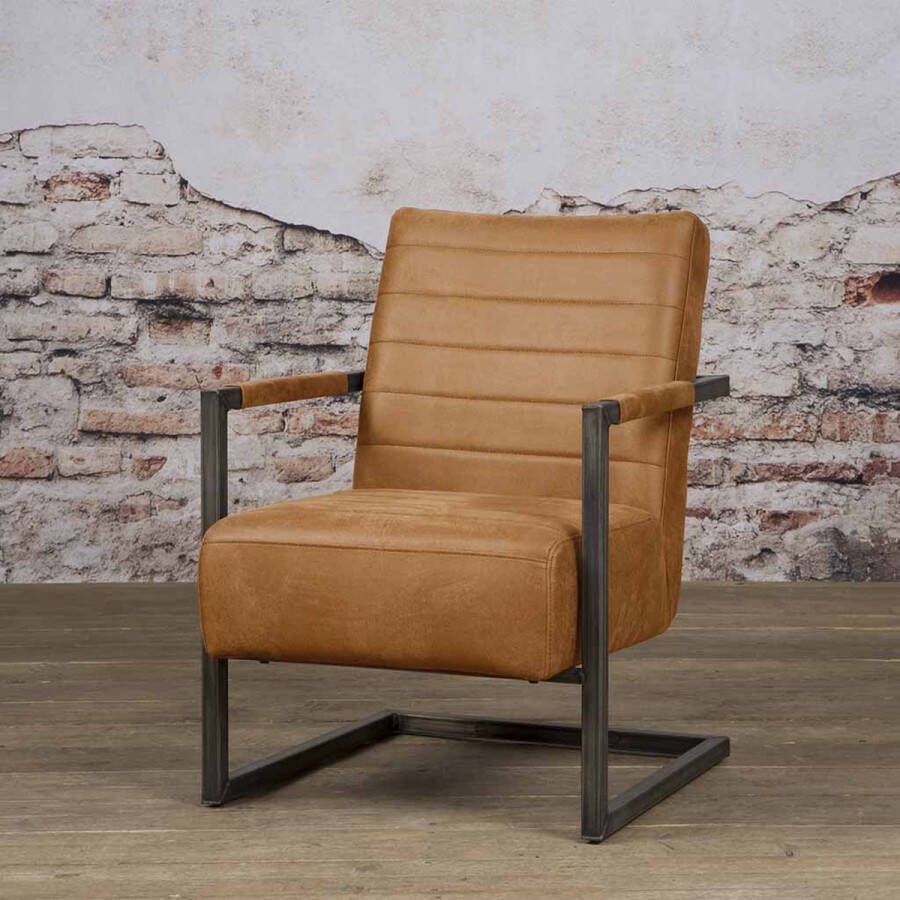 Towerliving Fauteuil Rocca Bullstof Cognac