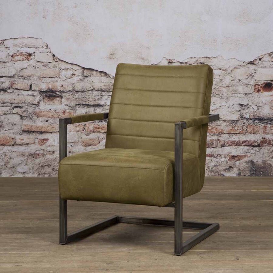 Towerliving Fauteuil Rocca Bullstof Groen