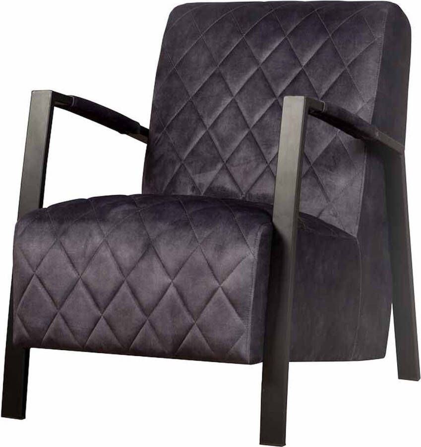 Towerliving Fauteuil Villa Velvet Antraciet