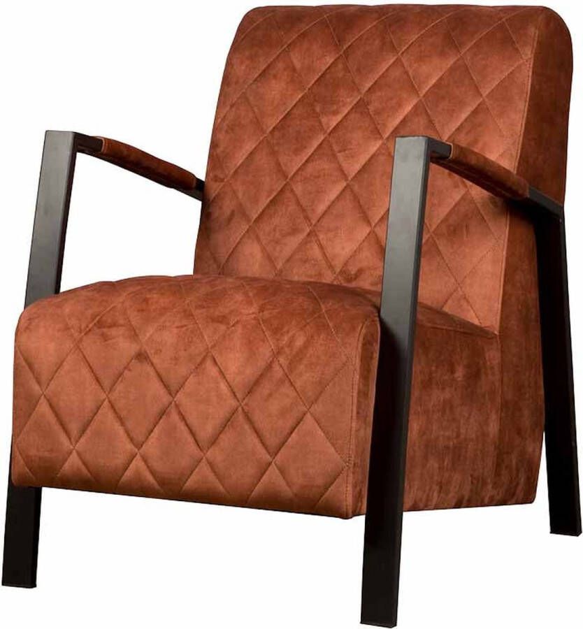 Towerliving Fauteuil Villa Velvet Bruin