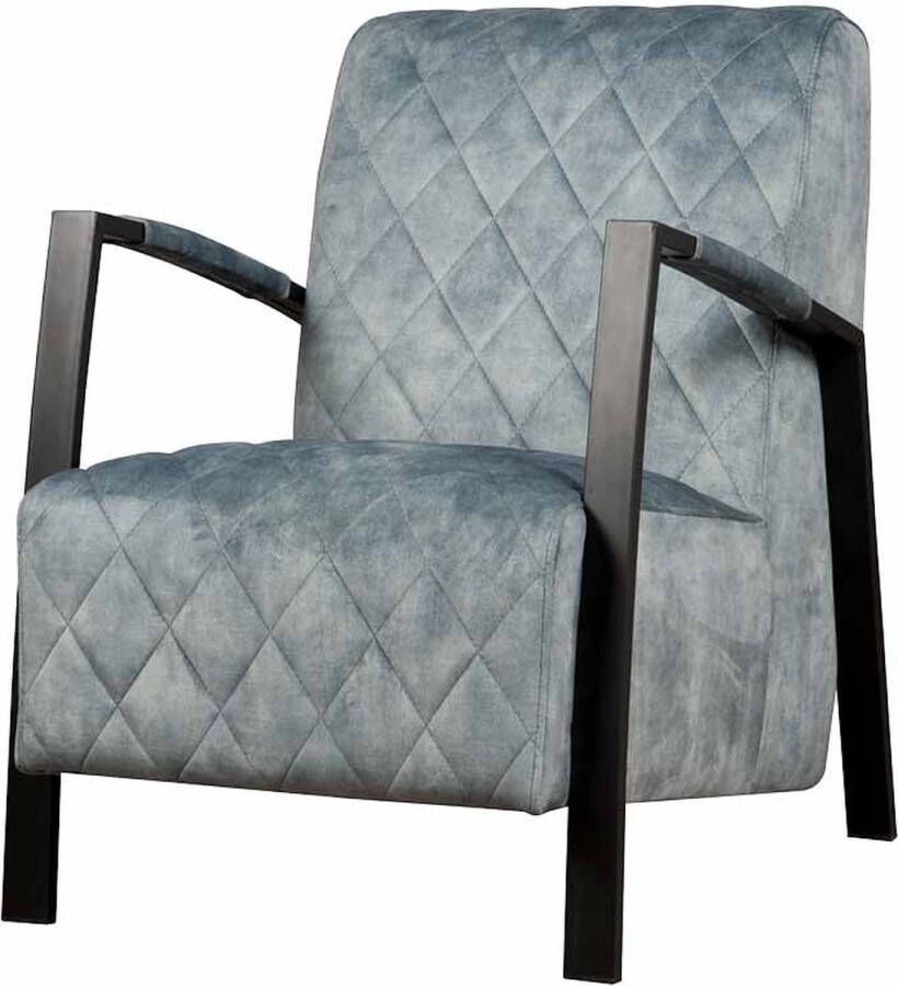Towerliving Fauteuil Villa Velvet Lichtblauw