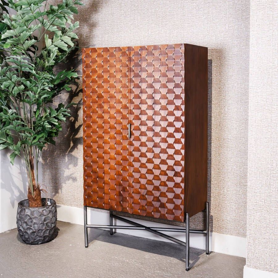 Towerliving Opbergkast Paola Mahonie Mangohout 90 cm