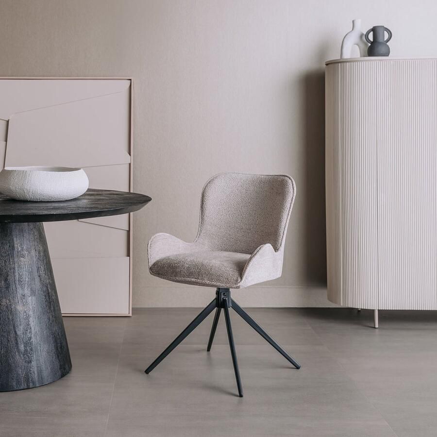 Towerliving Eetkamerstoel Sora Zand Stof