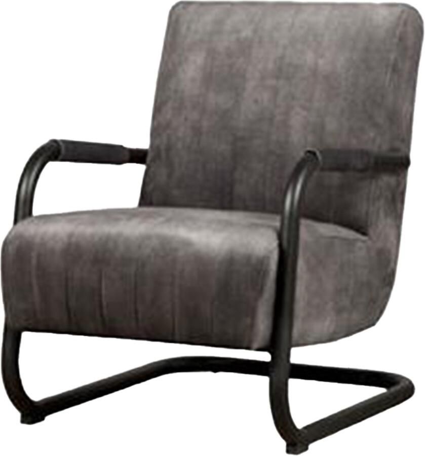 Towerliving Fauteuil Riva Velvet Antraciet