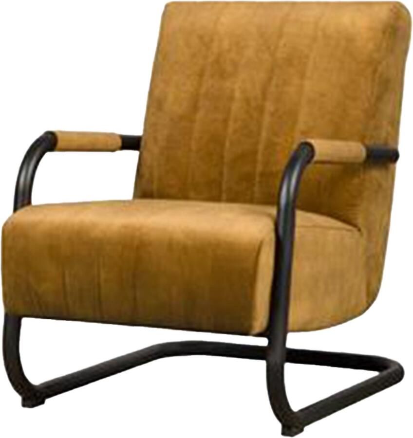 Towerliving Fauteuil Riva Velvet Geel