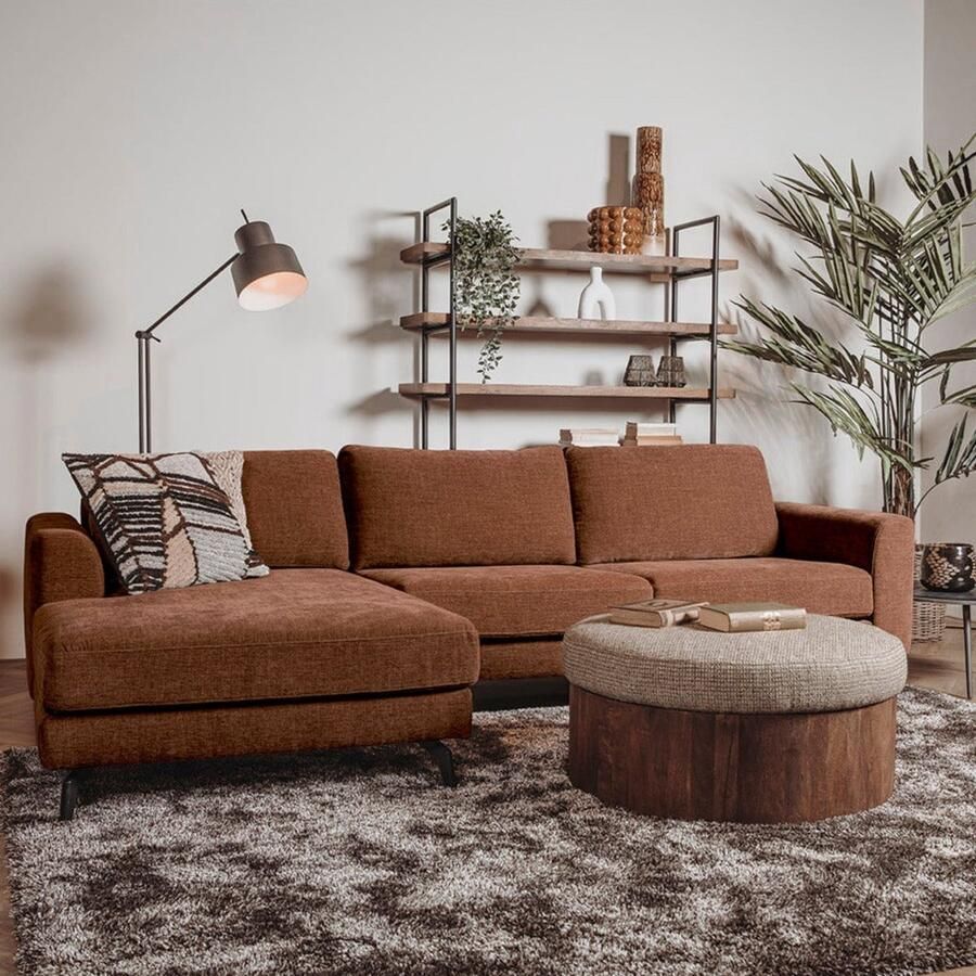 Towerliving Bank Highlands Chaise Rechts Koper Stof