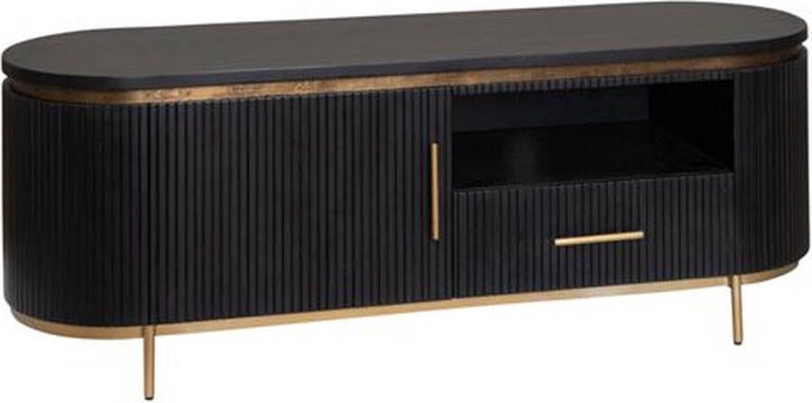 Towerliving TV-Meubel Rivello Zwart Mangohout