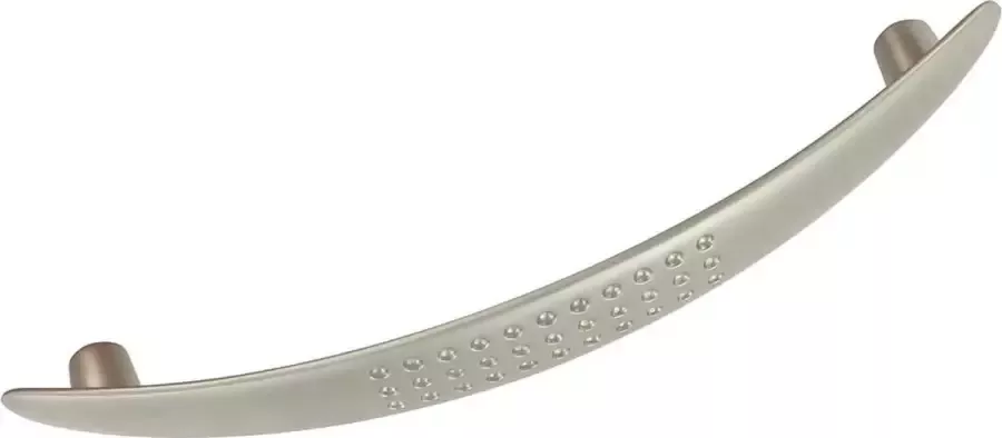 TQ4U Top Quality For You TQ4U vlak gebogen meubelgreep met dimples 128mm ZAMAC VERNIKKELD