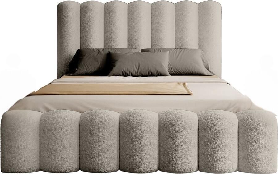Trea Mobler Trae Mobler Amore 160 x 200 cm Gestoffeerd Bed Beige
