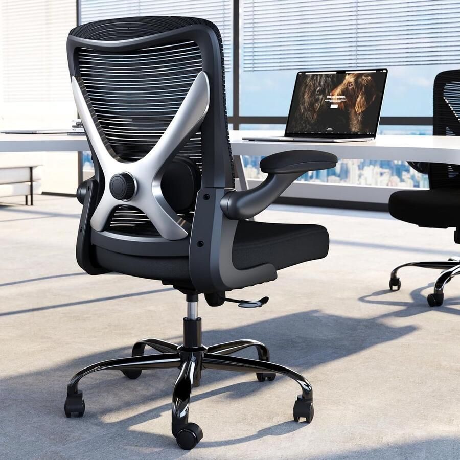 TRALT X-Design Ergonomische Bureaustoel – Lendensteun – Ademend Mesh – Zwart Zilver