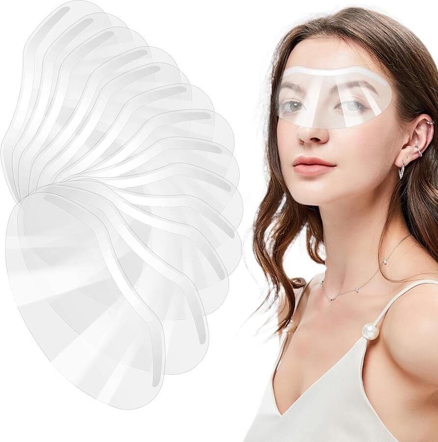 Trankielo 100 Transparante Douchevizieren – Oogbescherming voor Kapsels Make-up en Wimperextensions