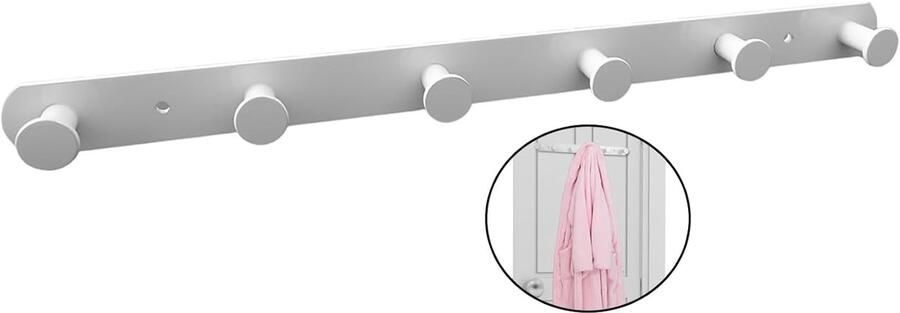 Trankielo – Aluminium Wandkapstok Wit – Zware Haak – Veelzijdig Monteerbaar – Krasvrij Ontwerp – Voor Badkamer Slaapkamer en Keuken