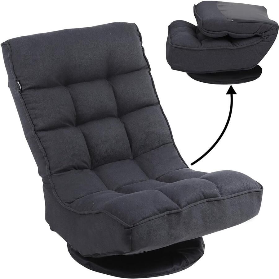 Trankielo Comfortabele Draaibare Vloerstoel Belastbaar tot 160 kg Verstelbaar en veelzijdig