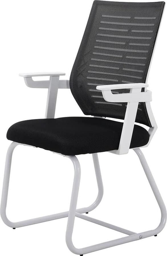 Trankielo Ergonomische Bureaustoel Zonder Wielen Zwart Ondersteunt tot 95kg