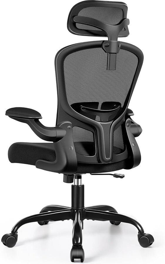 Trankielo Ergonomische Mesh Bureaustoel met Verstelbare Lendensteun en 3D Hoofdsteun