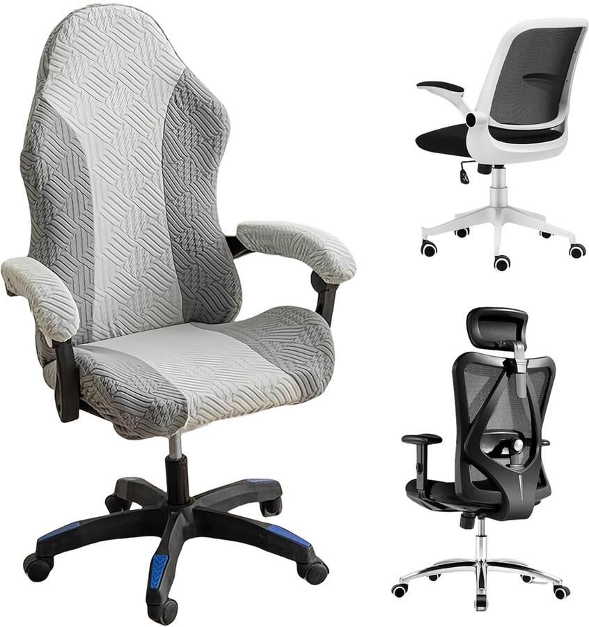 Trankielo Gamingstoel Hoes – Universele Stretch Stoelhoes Afneembaar en Wasbaar Beschermt tegen Vuil Stof en Krassen Huidvriendelijk en Ademend Polyester Materiaal