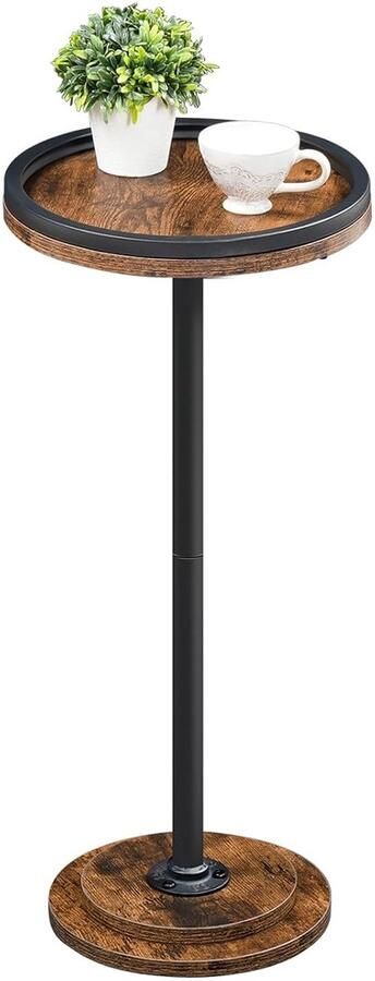 Trankielo Kleine ronde bijzettafel Dranktafel voor beperkte ruimtes Stabiel en elegant ontwerp