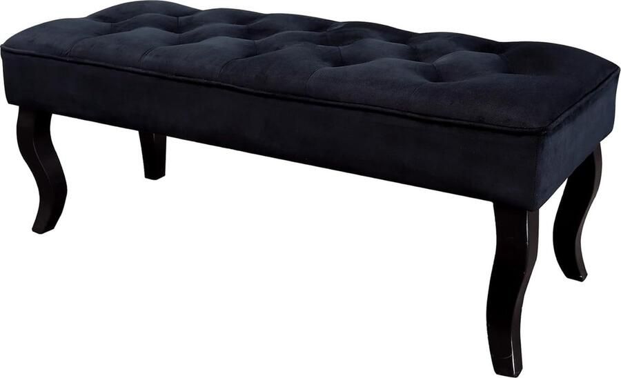 Trankielo Luxe Blauwe Samt Voetenbank met Accent Modern Ontwerp voor Woonkamer of Slaapkamer