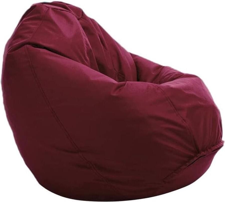 Trankielo Luxe Zitzak Classico M in Bordeaux Ideale Gaming Stoel en Leesstoel Wasbare en Afneembare Hoes Veilige en Comfortabele EPS-Parels Vulling