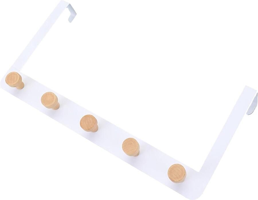 Trankielo – Roestvrijstalen Deurkapstok met 5 Haken – Ruimtebesparend & Geen Boringen Nodig – Minimalistisch Ontwerp