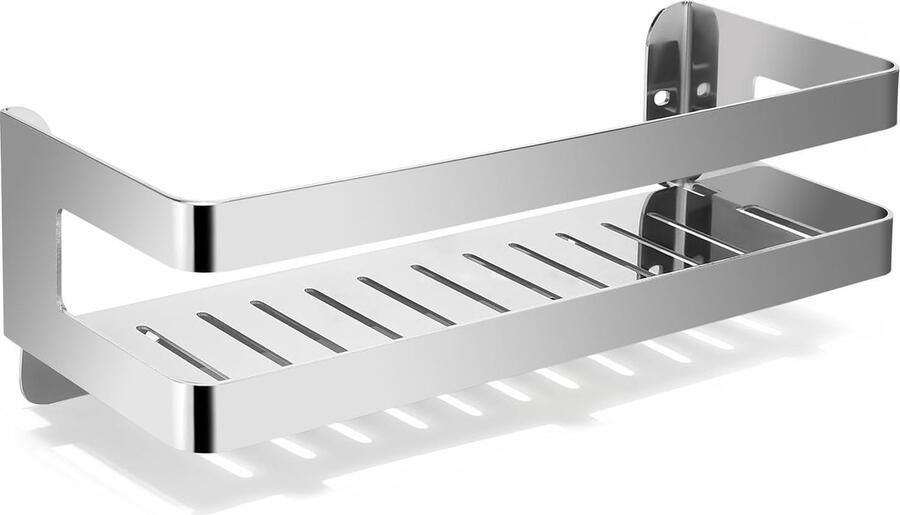 Trankielo RVS Badkamer Organisator Wandgemonteerde Doucherek Keukenopslag Chroom 30 cm