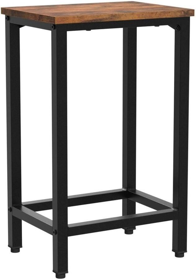 Trankielo Set van 2 Luxe Barkrukken Industriële Keukenstoelen Zithoogte 65 cm Donkerbruin Vintage Design