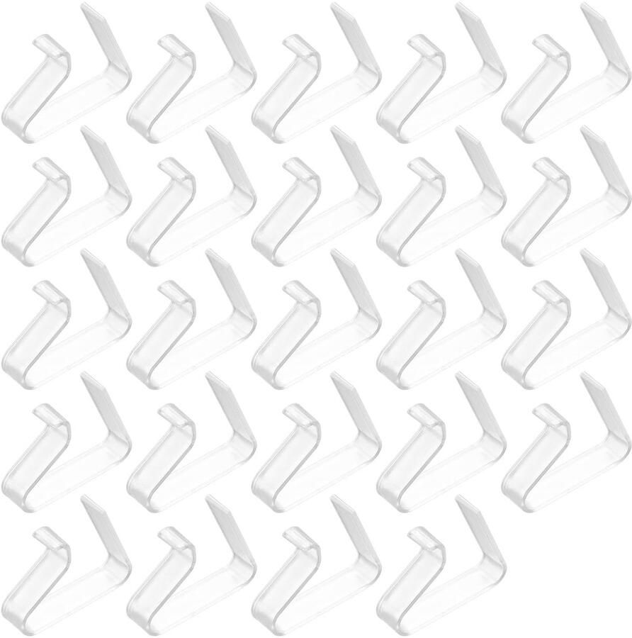 Trankielo Set van 24 Tafelkleedklemmen – Transparante Outdoor Tafelkleedhouders – Flexibele & Stevige Tafelklemmetjes voor Tafels 35-55mm Dik
