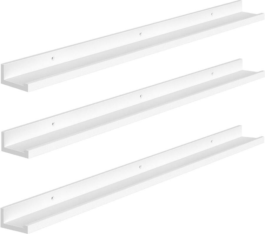 Trankielo Set van 3 zwevende wandplanken 35 4 inch met onzichtbare beugels voor badkamer keuken woonkamer