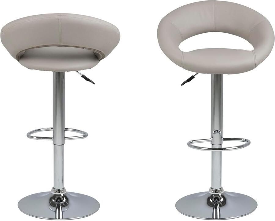 Trankielo Stijlvolle Grijze Barkruk van Hoge Kwaliteit