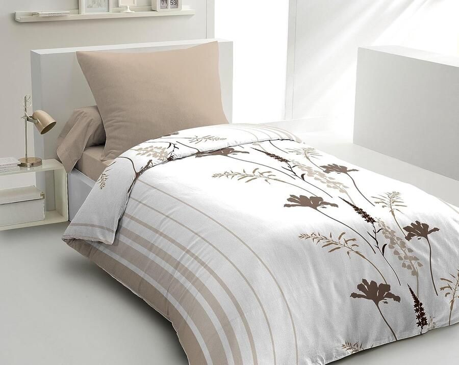 Trankielo Tweedelig Beddengoedset voor Eenpersoonsbed 140 x 200 cm Narjiss Microvezel van de nieuwste generatie