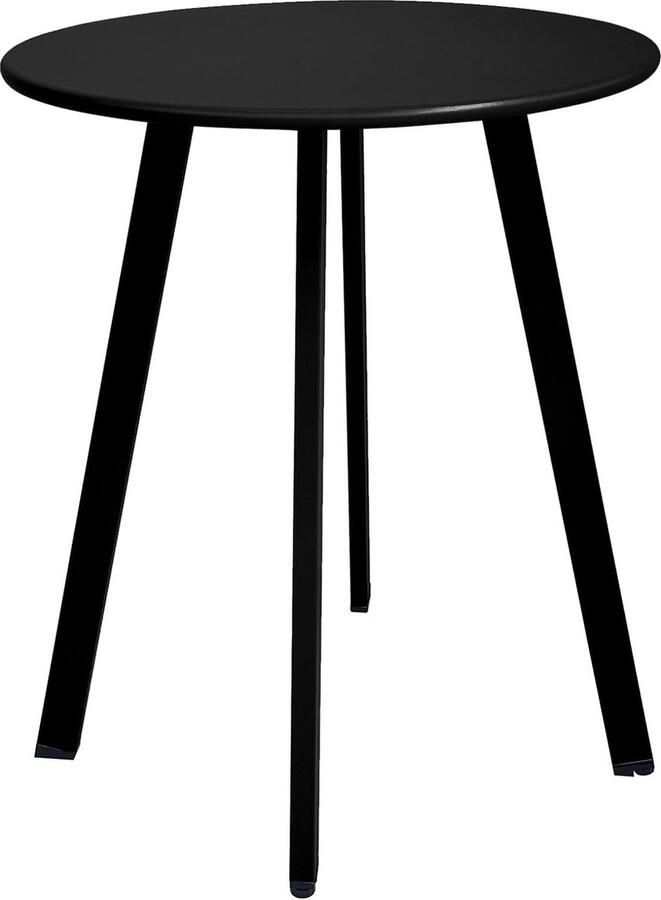 Trankielo Weerbestendige Buiten Bijzettafel Stijlvol Metaal Ideaal voor Binnen en Buiten Gebruik Zwart