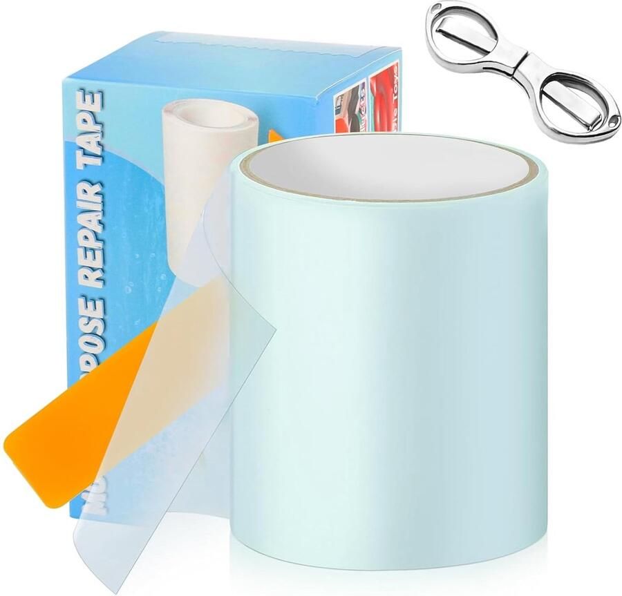 Trankielo – Zelfklevende Zwembadreparatieset Onderwater – PVC Waterdicht 10 cm x 2 15 m 0 3 mm Dikte – Geschikt voor Waterbed Opblaasbare Boot Luchtmatras