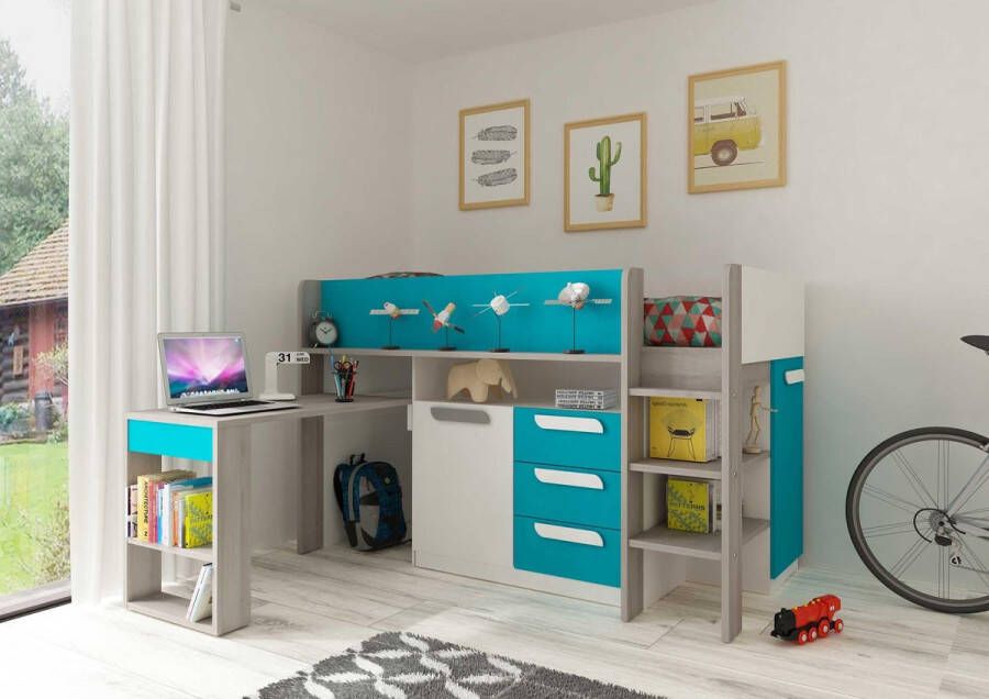 Trasman Halfhoogslaper Beau 90x200 Blauw