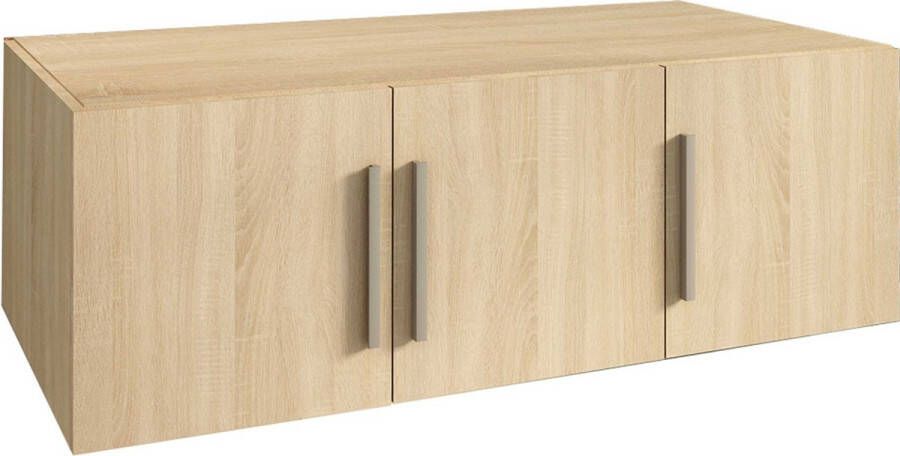Trasman Kledingkast Ramos 120cm met 3 deuren & 3 laden eik - Foto 6
