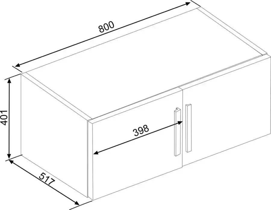 Trasman Kledingkast Ramos 120cm met 3 deuren & 3 laden eik - Foto 7