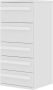 Trasman Ladekast Bo0 98 cm met 5 lades en langwerpige handgrepen grenen wit - Thumbnail 1