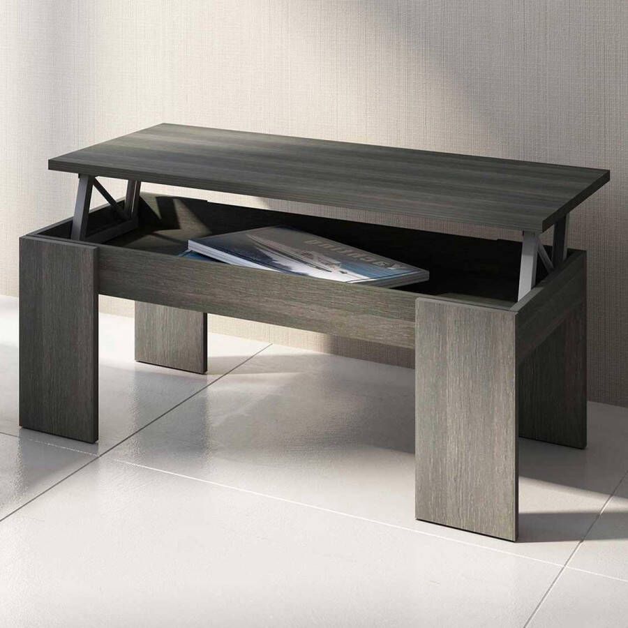 Trasman Salontafel Antraciet 98x50x42 cm