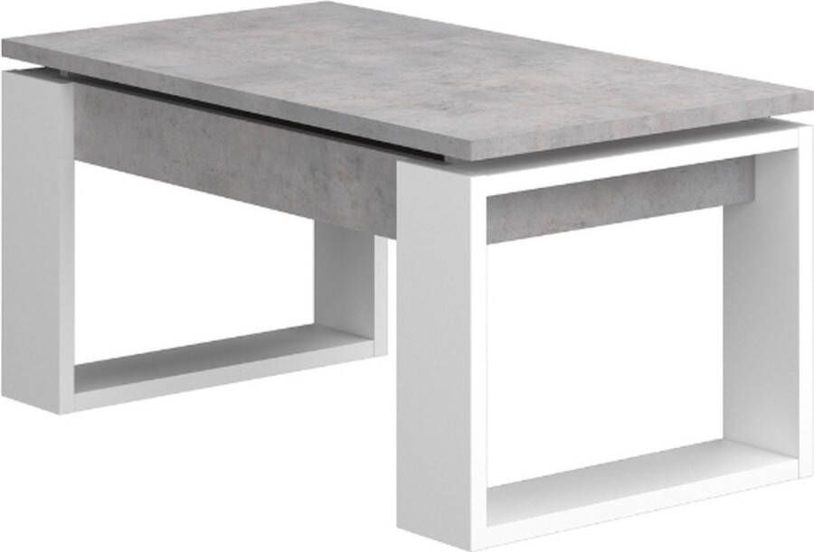 Trasman Salontafel Wit 90x52x45 cm - Foto 2