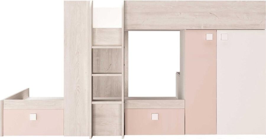 Trasman Stapelbed Beau 90x200 Roze