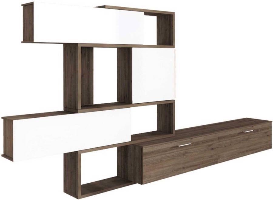 Trasman TV Meubel Tv-meubel Verena 230 233cm Wit; Bruin