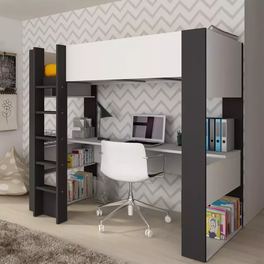 Trasman Twist Hoogslaper Wit Antraciet(1651)