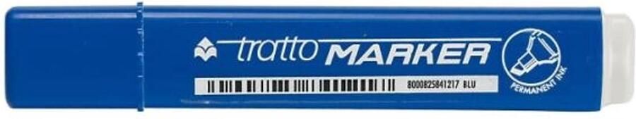Tratto Marker permanente marker Beitelvormige punt Blauw 12 stuk(s)