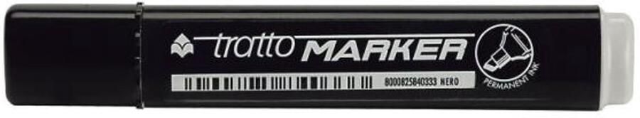 Tratto Marker permanente marker Beitelvormige punt Zwart 12 stuk(s)
