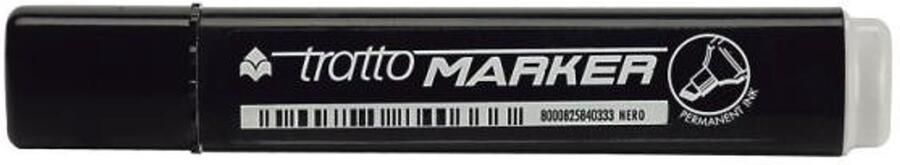 Tratto Marker permanente marker Kogelpunt Zwart 12 stuk(s)